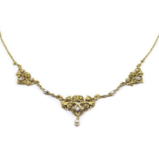 Collier Collier Floral Art Nouveau 58 Facettes