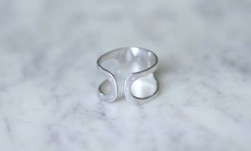 Bague 55 Bague Or blanc Pierre Cardin Space Age 58 Facettes