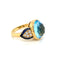 Bague 52 Bague cocktail Diamant Saphir Topaze 58 Facettes