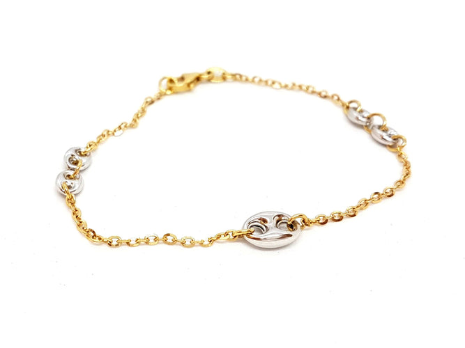 Bracelet Bracelet Grain de café Or jaune 58 Facettes 06449CD