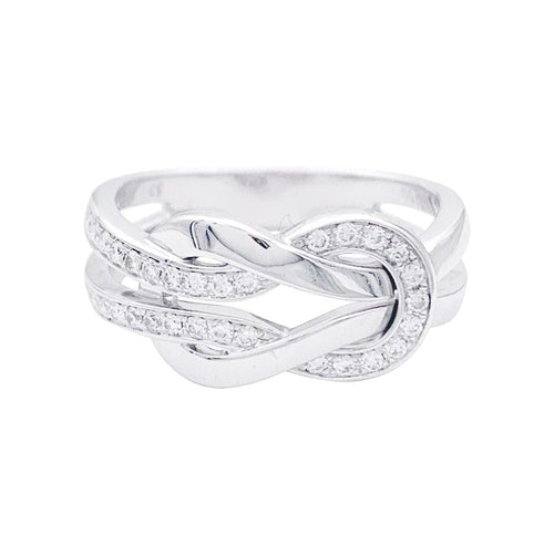 Bague 53 Bague Fred, "Chance Infinie", or blanc, diamants. 58 Facettes 32976