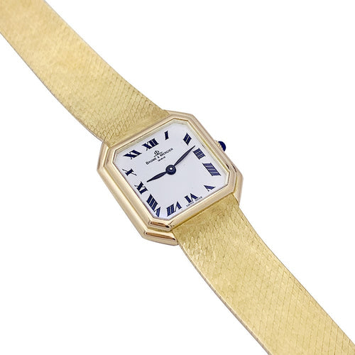 Montre Montre vintage Baume & Mercier, or jaune. 58 Facettes 33399