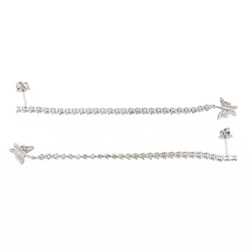 Boucles d'oreilles Boucles d'oreilles Ligne Or blanc Diamant 58 Facettes 2110873CN