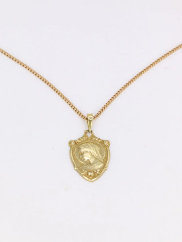 Pendentif Médaille Art Nouveau  Vierge par P. Lasserre 58 Facettes 912