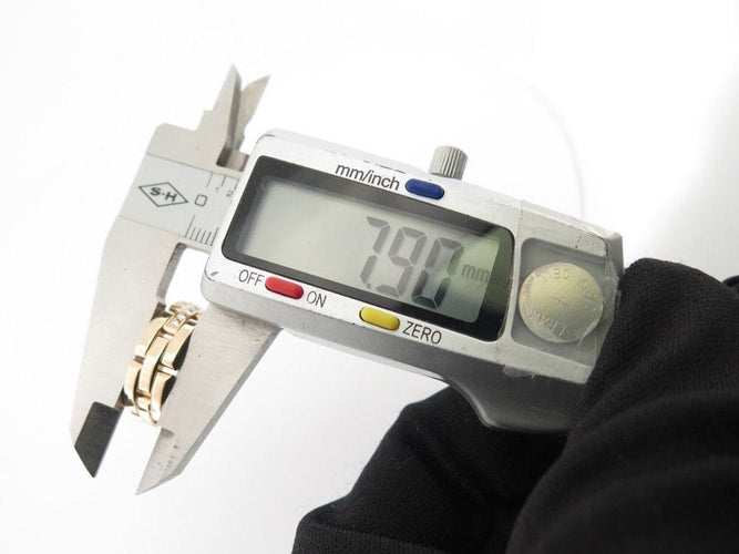 Bague 56 bague CARTIER panthere maillons t56 or jaune 18k & 35 diamants 0.7ct 58 Facettes 253475