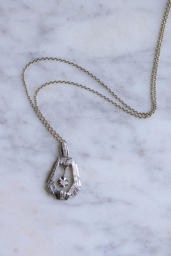 Collier Pendentif collier Art Déco diamants 58 Facettes