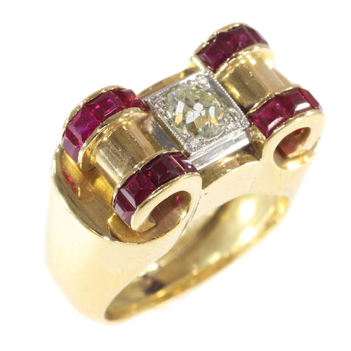 Bague 54 Bague diamant, rubis 58 Facettes 10074-4199