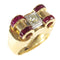 Bague 54 Bague diamant, rubis 58 Facettes 10074-4199