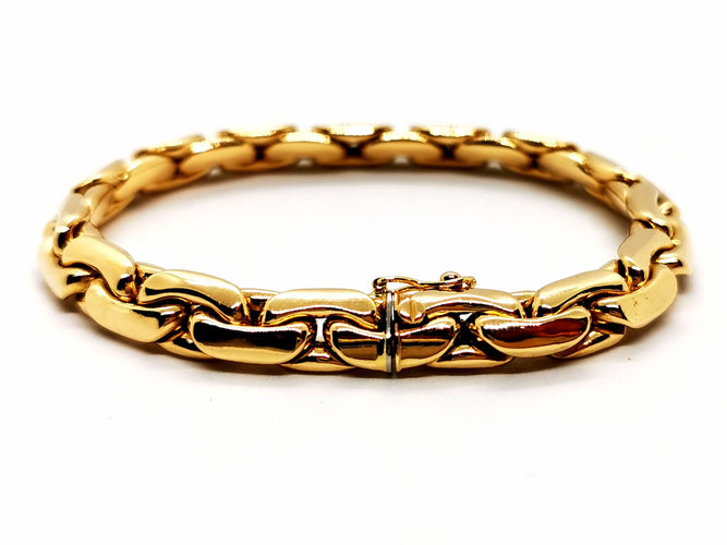 Bracelet Bracelet Maille haricot Or jaune 58 Facettes 1468492CN