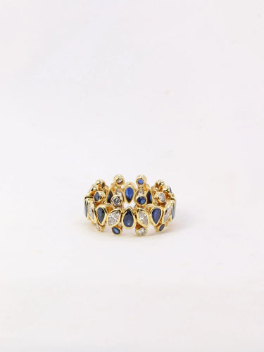 Bague Harry Winston - Bague vintage saphirs diamants 58 Facettes 954