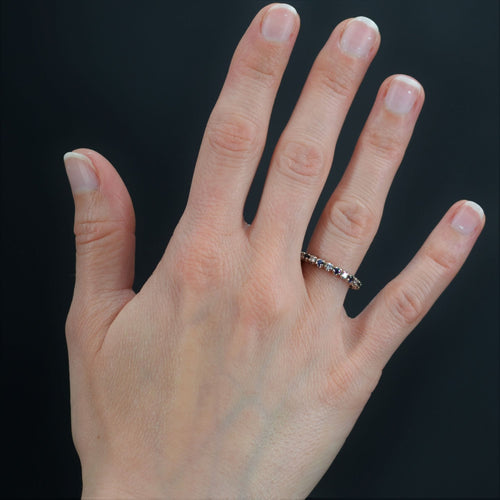 Bague 53 Alliance saphirs diamants 58 Facettes 21-770B