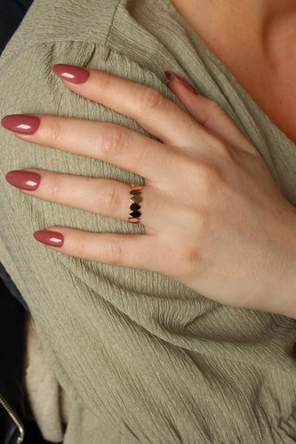 Bague 53 Ginette NY Bague Be Mine Bliss Eternity Band Or rose 58 Facettes 2519179CN