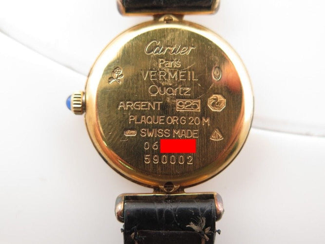 Montre vintage montre must de CARTIER colisee vermeil or 23mm quartz 58 Facettes 253348