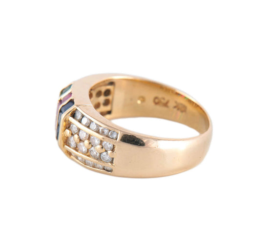 Bague BAGUE OR & PIERRES PRECIEUSES 58 Facettes BO/220085 NSS