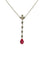Collier Collier or blanc 18 carats diamants et tourmaline rose 58 Facettes