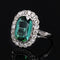 Bague 55 Bague marguerite tourmaline et diamants 58 Facettes 23-125