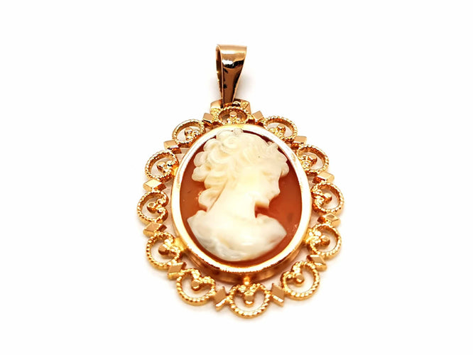 Pendentif Pendentif Camée Or jaune Agate 58 Facettes 1670503CN