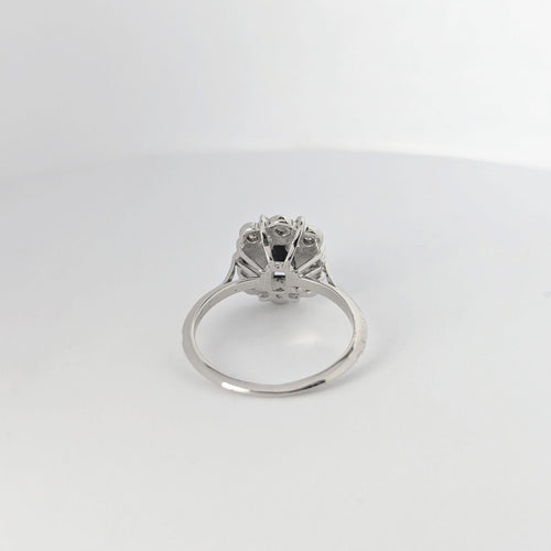 Bague Bague or blanc diamants et saphir 58 Facettes 25585