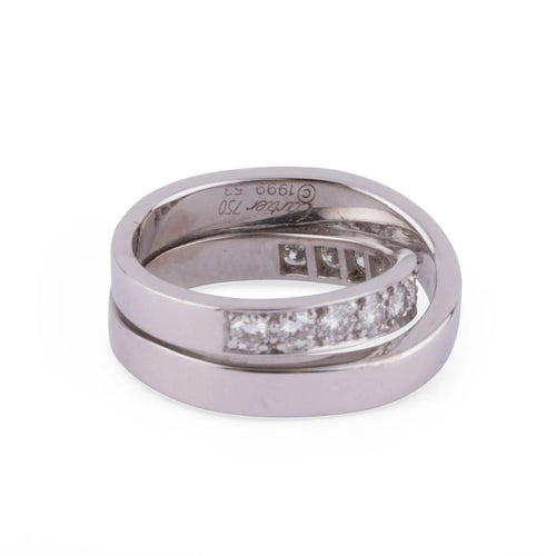 Bague Cartier - bague en or gris, diamants 58 Facettes 1