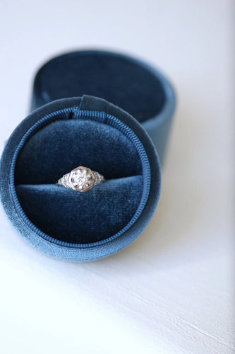 Bague Solitaire Art Déco géométrique diamant 58 Facettes