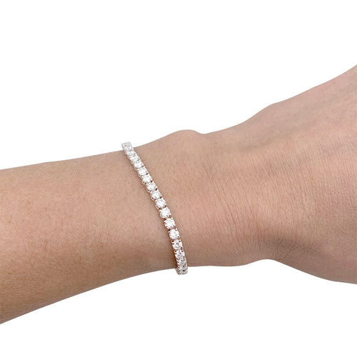 Bracelet Bracelet ligne diamants en or blanc. 58 Facettes 32160