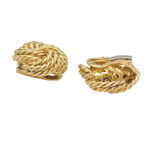 Boucles d'oreilles Boucles d'oreilles vintage Boucheron en or jaune. 58 Facettes 31360