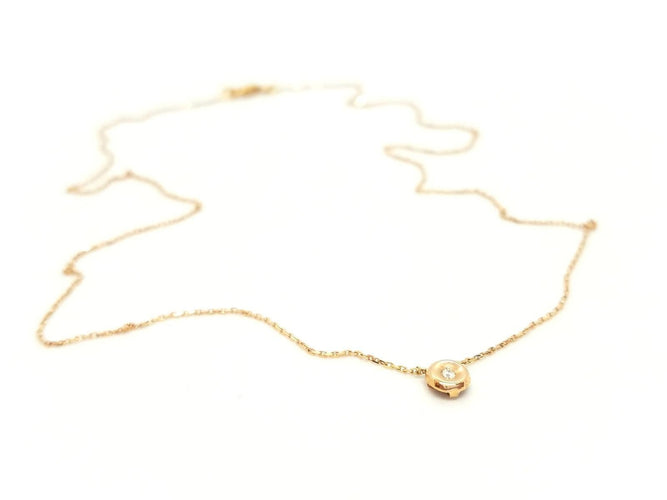 Collier Collier Or rose Diamant 58 Facettes 579066RV