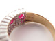 Bague 56 bague en or jaune 18k t56 pavage de 42 diamants 0.63ct & 5 rubis 2.5ct 58 Facettes 251212