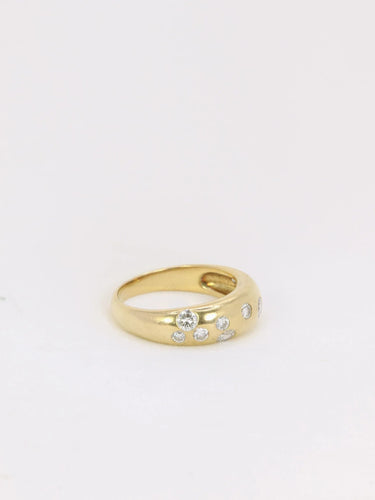Bague 54.5 Bague jonc Or jaune Diamants 58 Facettes J139