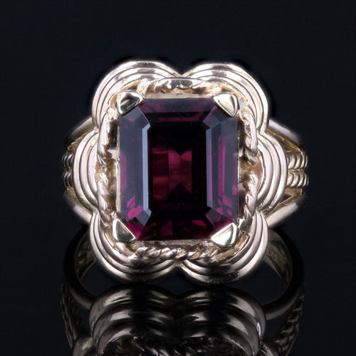 Bague 58 Bague grenat rhodolite et or vintage 58 Facettes 23-064