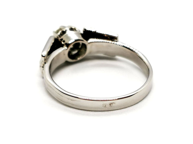 Bague 54 Bague Solitaire Or blanc Diamant 58 Facettes 1292388CN