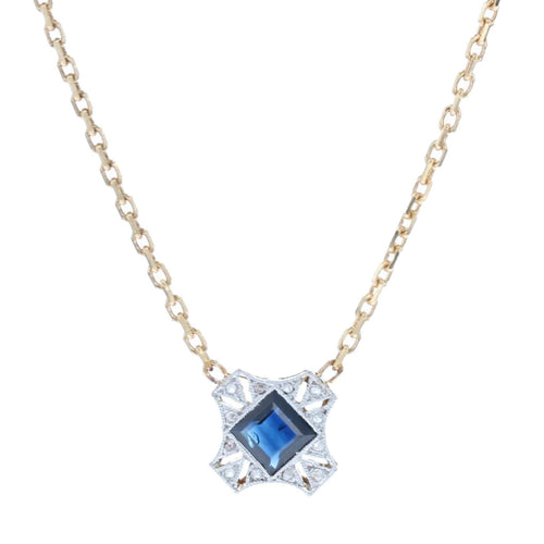 Collier Collier ancien saphir diamants 58 Facettes 22-311