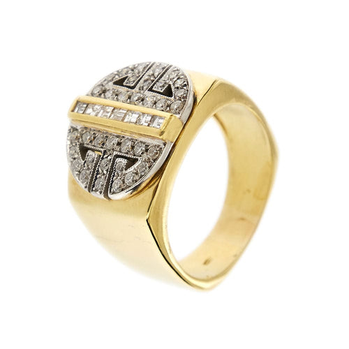 Bague 59 Bague Chevalière diamants 58 Facettes 11376