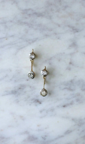 Boucles d'oreilles Boucles d'oreilles pendantes Art Deco diamants 58 Facettes