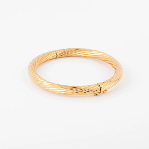Bracelet Bracelet jonc fermé torsadé or jaune 58 Facettes