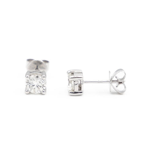 Boucles d'oreilles Boucles d'oreilles Puces Or blanc  Diamant 58 Facettes 2027465CN