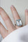 Bague 55 Bague Cocktail Or blanc Platine Aigue-marine Diamants 58 Facettes