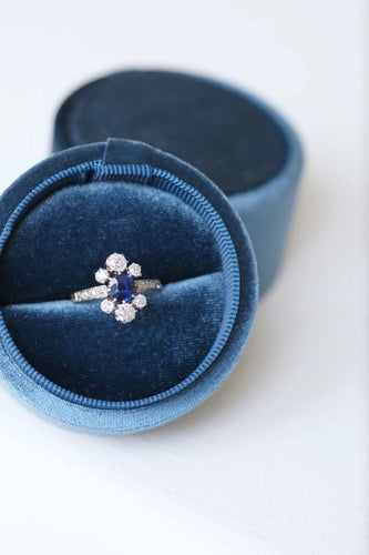 Bague Bague Marguerite Belle Epoque saphir & diamants 58 Facettes