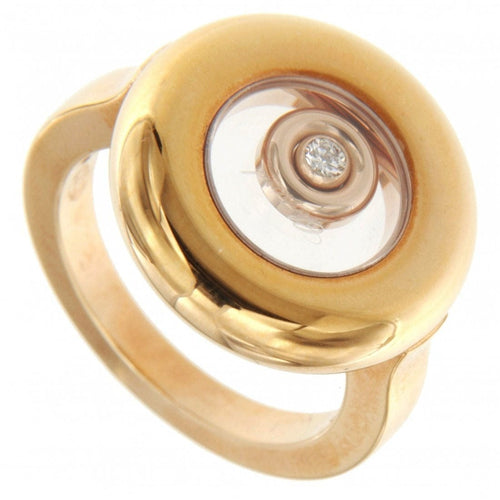 Bague 52 Bague Chopard Happy Diamonds or rose diamant 58 Facettes 31E00257