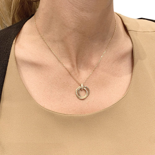 Collier Collier Cartier, "Trinity", trois ors, diamants. 58 Facettes 31787