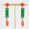 Boucles d'oreilles Pendants d'oreilles corail jades diamants 58 Facettes 22-189