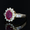 Bague 53 Bague rubis diamants or jaune 58 Facettes 21-828