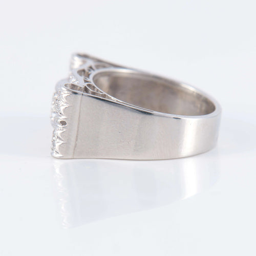 Bague Bague Tank Platine Diamants 58 Facettes 1