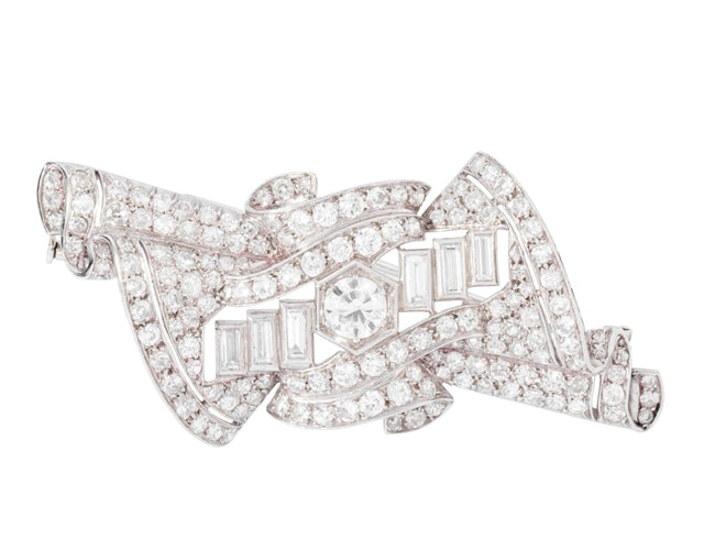 Broche Broche en platine et diamants 58 Facettes 0