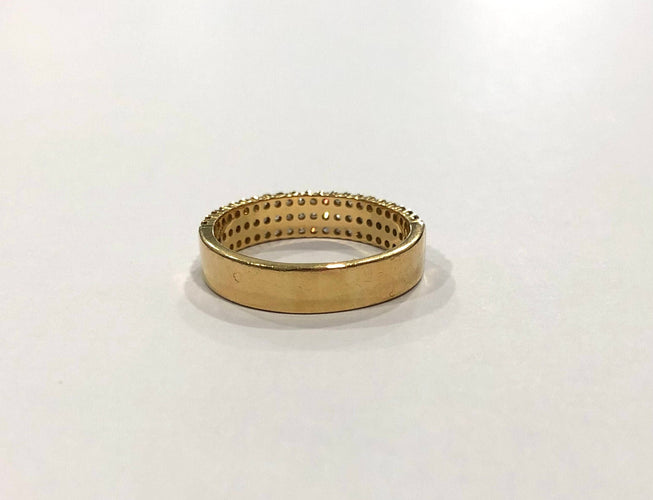 Bague Bague demi tour diamants en or jaune 58 Facettes