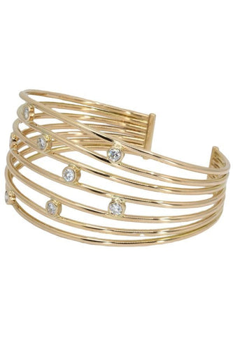 Bracelet BRACELET JONC OUVERT DIAMANTS 58 Facettes 053611