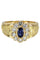 Bague 55 BAGUE MARGUERITE SAPHIR ET DIAMANTS 58 Facettes 045781