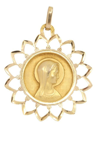 Pendentif MÉDAILLE VIERGE MODERNE 58 Facettes 051381