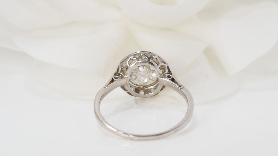 Bague 55 Bague Art Déco Platine Diamants 58 Facettes 31441