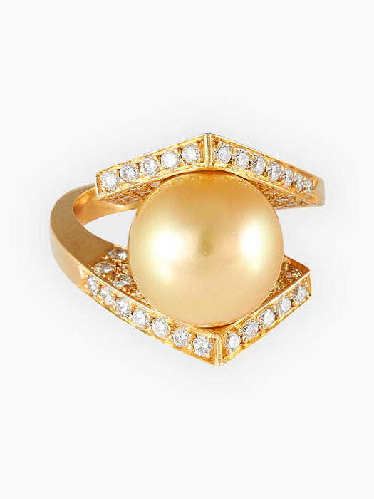 Bague Bague Perle Gold et Diamants 58 Facettes HS20598